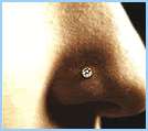 3mm CZ Diamonte triangle 9ct 9k SOLID GOLD Nose stud/ring/bone+10 FREE 