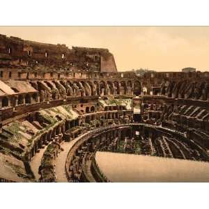  Vintage Travel Poster   Interior of Coliseum Rome Italy 24 
