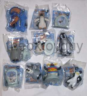 2011 Burger King HAPPY FEET 2 toys complete set of 10 all MIB  