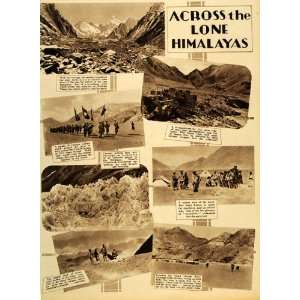  1934 Visser Expedition Himalayas Mountain Glacier River 