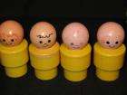 Fisher Price LITTLE PEOPLE 7 figures mom dad dog  