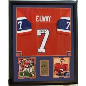 John Elway Autographed Denver Broncos Home Jersey   Denver Broncos