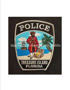 TREASURE ISLAND POLICE DEPARTMENT PATCH (NEW/CURRENT)  