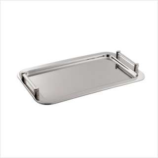   Stainless Steel Serving Tray with Handles 885636181008  