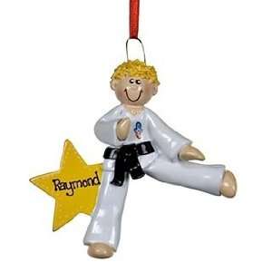  Personalized Karate Boy Christmas Ornament