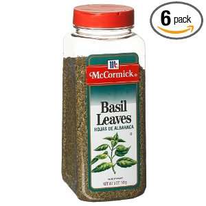 McCormick Basil Leaves, 5 Ounce Units (Pack of 6)  Grocery 