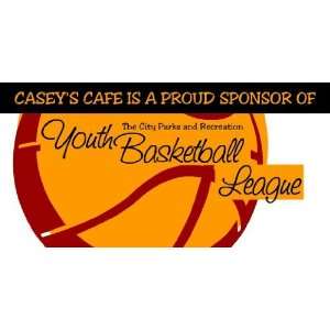   Vinyl Banner   Cafe Sponsor Youth Basketball League 