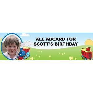  Train Personalized Photo Banner Large 30 x 100 Health 