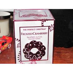 Bath and Body Works Slatkin & Co. FROSTED CRANBERRY Scented Candle 7.3 