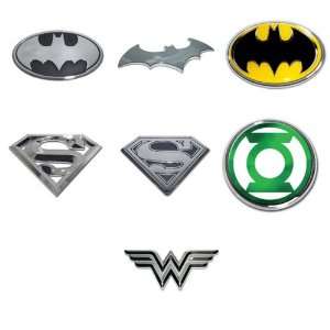  Batman Green Lantern Superman Wonder Woman Emblem Set 