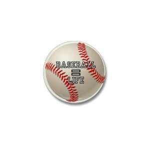  Mini Button Baseball Equals Life 