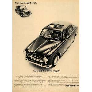  1961 Ad Peugeot 403 Best Car Road & Track John R Bond 
