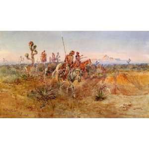   paintings   Charles Marion Russell   24 x 14 inches   Navajo Trackers