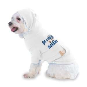  soldier Hooded (Hoody) T Shirt with pocket for your Dog or Cat MEDIUM