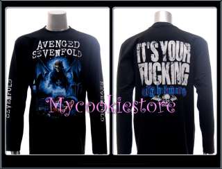 Avenged Sevenfold T shirt Punk Rock Long Sleeve L/S  