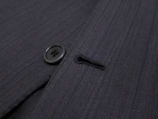 5500 Brioni Traiano gray birdseye pinstripe suit 46 R Mint (MN700 