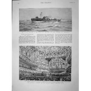   1893 NAVY SHIP HAVOCK TORPEDO CONCERT QUEENS LANGHAM