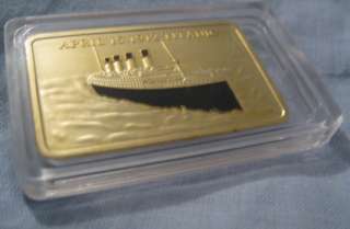  of 24Kt Gold Ingot Coin SS Man London Liverpool New York UK U C  