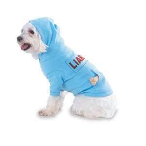 LIAR Hooded (Hoody) T Shirt with pocket for your Dog or Cat MEDIUM Lt 