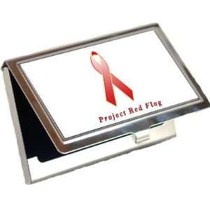  Project Red Flag Awareness Ribbon Business Card Holder 