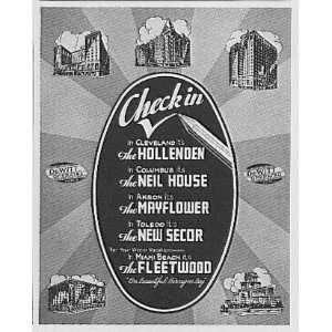 Check In Hotels Ad from April 1938 