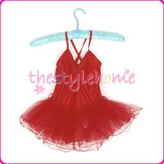 Girls Fairy Dress Ballet Dance Tutu Leotard 4 5T   Red  