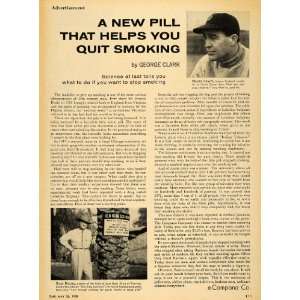   Quit Smoking Pills F. Leahy   Original Print Ad