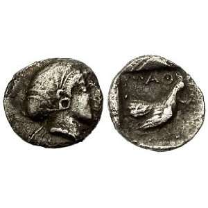  Methymna, Lesbos, c. 400 B.C.; Silver Hemiobol Toys 