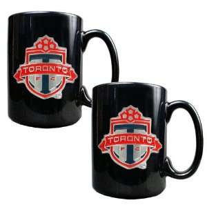  Toronto FC MLS 2pc Black Ceramic Mug Set   Primary Team 