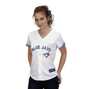  Toronto Blue Jays Womens Home Replica Jersey (White 