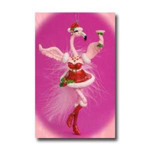  Pink Flamingo Santas Little Helper Xmas Ornament