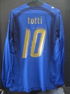 NWT Puma Authentic Italy Totti Player Isue L/S Jersey L  