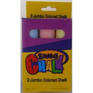  3pc. Jumbo Colored Sidewalk Chalk Toys & Games