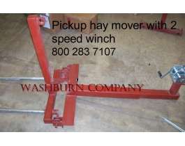 Pickup truck economical HD winch hay bale spear unit w  