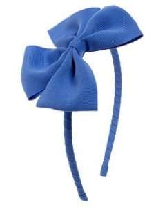 GYMBOREE Daisy Flower Showers NWT Hair Bow HEADBAND (blue grosgrain 