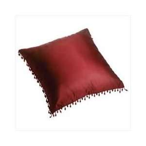  Beaded Burgundy Pillow