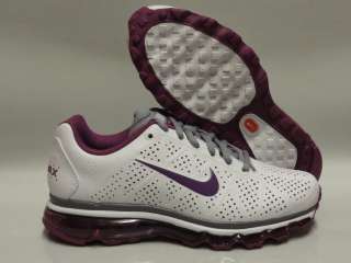 Nike Air Max 2011 Leather White Purple Sneakers Womens 10.5  