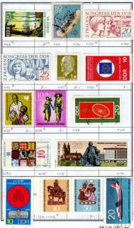 DDR EAST GERMANY Collection  1,385 Different Stamps 1948 to 1985