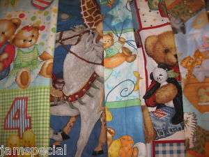 Baby Quilt top Panels Ready for U to add back &batting  