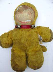 Rare Vintage Old Gund Toy Stuffed Monkey Bear Doll face  