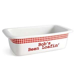  Personalized Red Gingham Loaf Pan