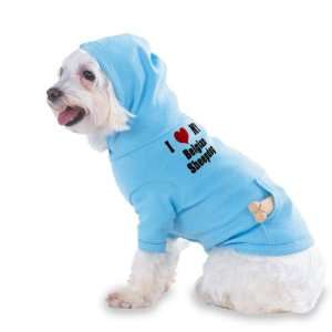  I Love/Heart Belgian Sheepdog Hooded (Hoody) T Shirt with 