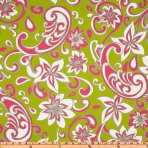  54 Wide Premier Prints Loni Chartreuse/Candy Pink Fabric 