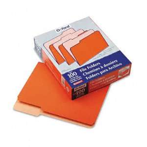 Pendaflex® Two Tone File Folders, 1/3 Cut, Top Tab, Letter, Orange 