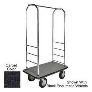  Easy Mover Bellman Cart Chrome, Black Carpet, Black Bumper 