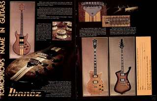 1978 TOMORROWS NAME IN GUITARS IBANEZ VINTAGE 2 PG AD  