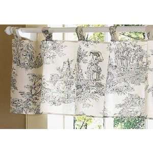    Black French Toile Window Valance by JoJo Designs White Baby