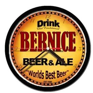  BERNICE beer and ale cerveza wall clock 