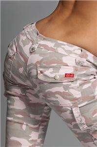 CAPRI JEANS SHORT IN SIZE UK 6 TO 12 SEXY BODY HUGGING CAMOUFLAGE 