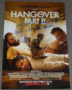   Signed The Hangover 2 27x41 Poster PSA/DNA COA One Night in Bangkok